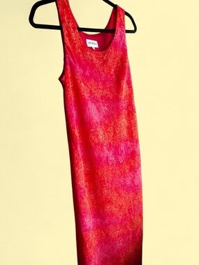 Studio Vibrant Pink-Orange Sleeveless Maxi Dress